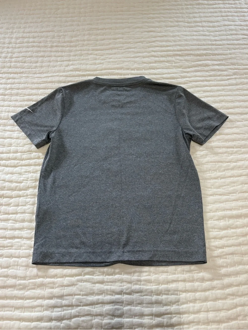Nike Boys Gray Short-Sleeve Dri-FIT Tee with Red & Blue Graphic